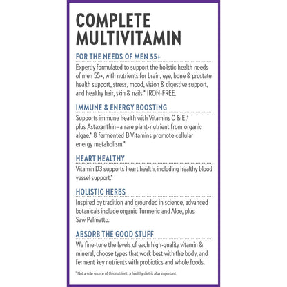 New Chapter Multivitamin for Men 50 Plus + Immune Support - Every Man's One Daily 55+ with Fermented Probiotics + Whole Foods + Astaxanthin New ChapterBuy Supplements Australia