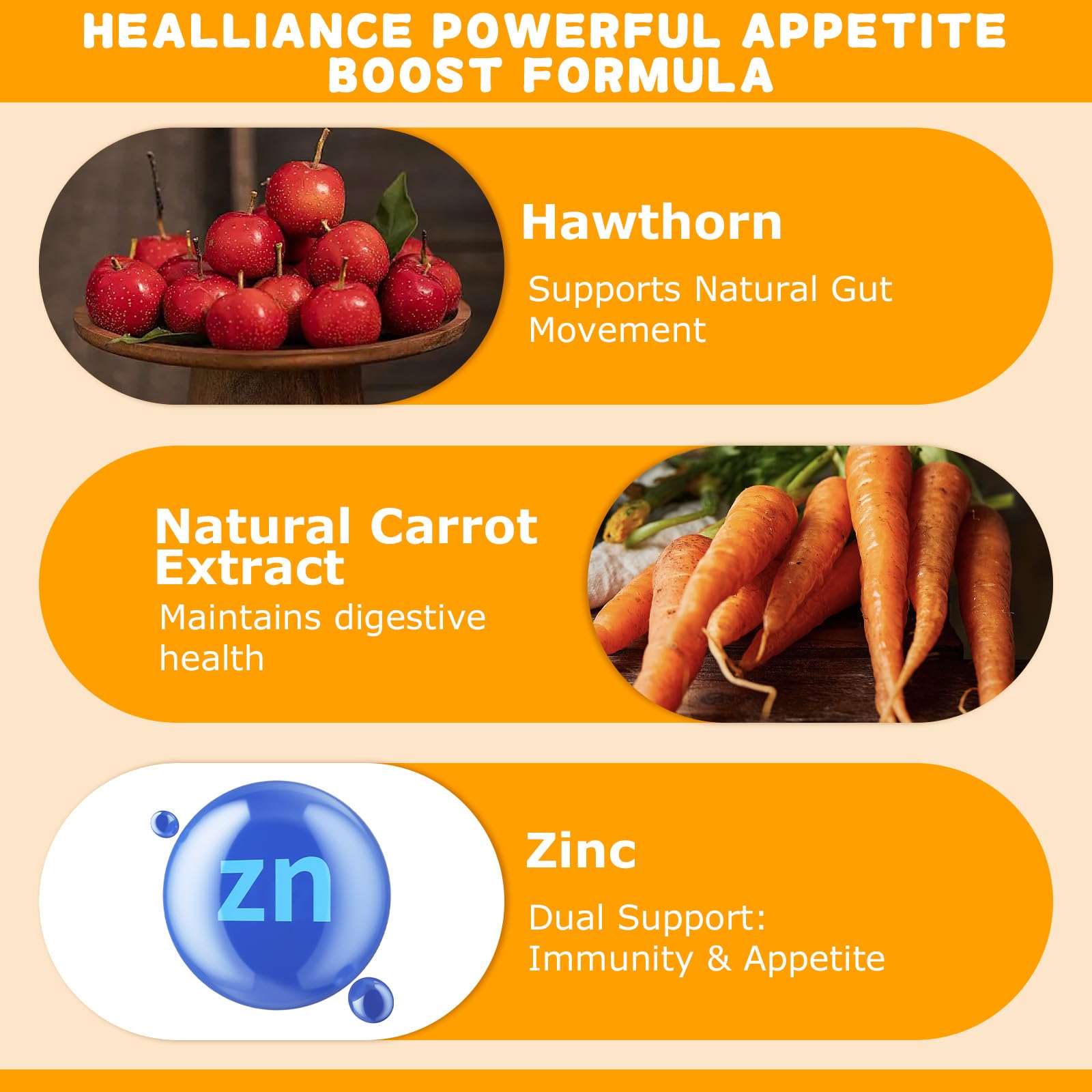 Appetite Booster Gummies for Kids Adults – Natural Blend of Hawthorn Zinc Carrot Supports Digestion Helps Increase Appetite, Promotes Healthy Eating Habits for Picky Eaters (Mixed Fruit Flavor) HeallianceBuy Supplements Australia