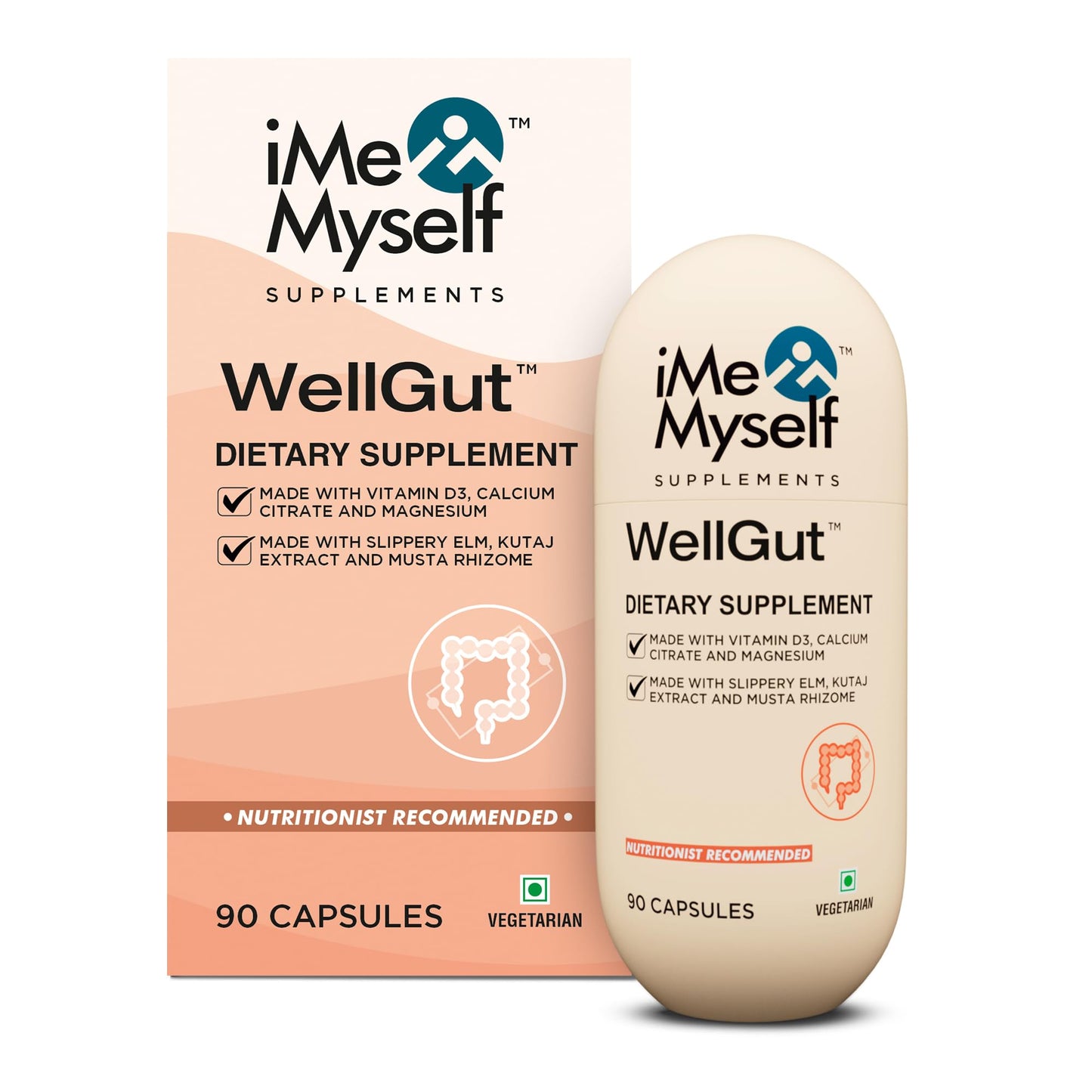 iMeMyself WellGut Daily Herbal Supplement | Traditional Herbs with Minerals & Probiotics 90 Vegan Capsules iMeMyselfBuy Supplements Australia