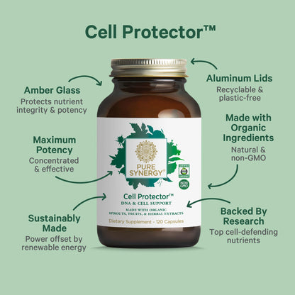 PURE SYNERGY Cell Protector | Cellular Health Supplement | Cell and Immune Support with Selenium and Organic Cruciferous Vegetables | for Healthy Aging & Detoxification (120 Capsules) PURE SYNERGYBuy Supplements Australia