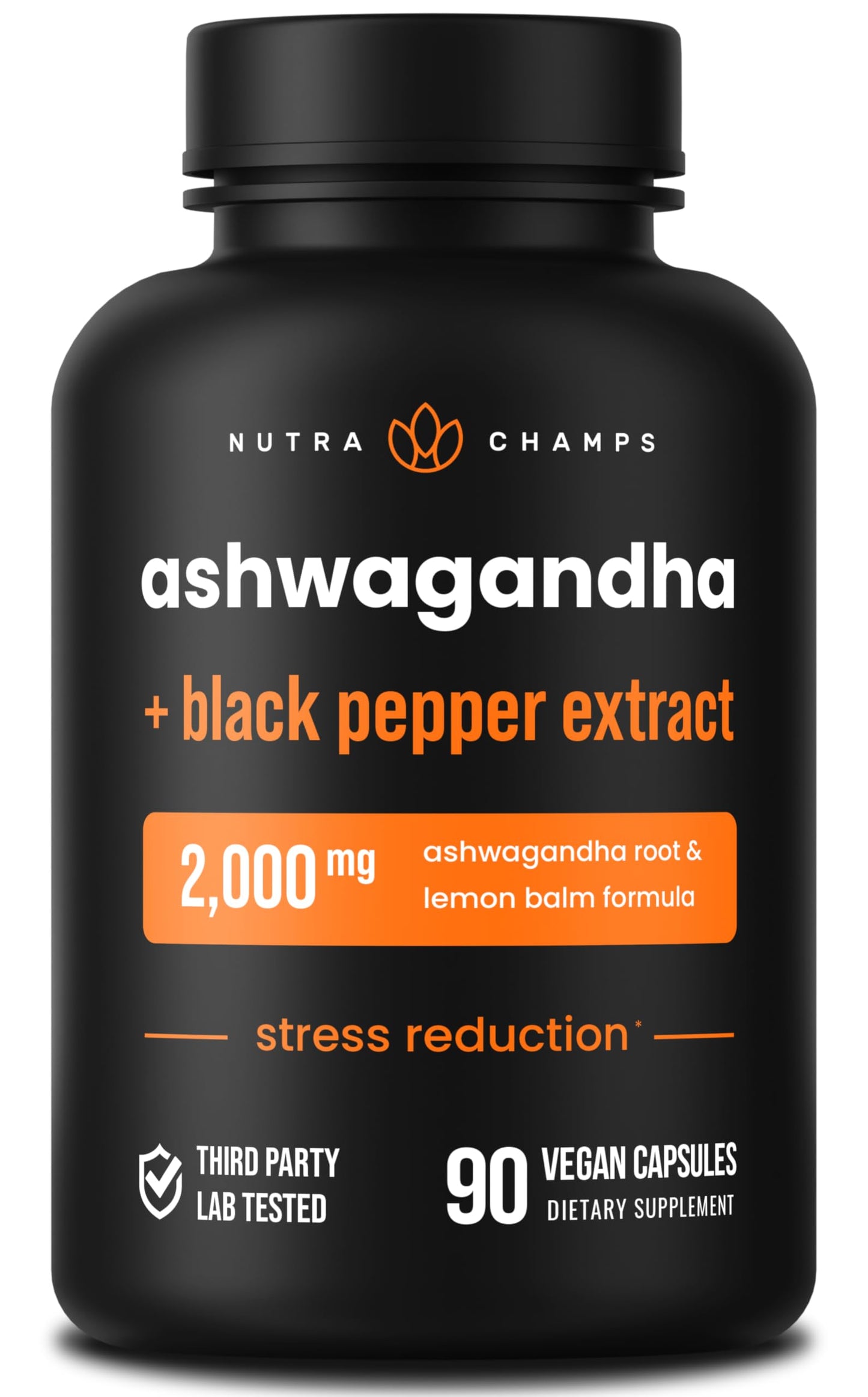 NutraChamps Organic Ashwagandha Capsules, 2000mg Adrenal Fatigue, Thyroid & Mood Support Ashwagandha Supplements, Ashwagandha Root Powder & Lemon Balm, Superior Absorption with Black Pepper NutraChampsBuy Supplements Australia