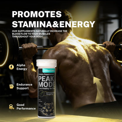 DrBioCare Peak Mode Core Vitality for Men 7-in-1 Effervescent Tablets | Tongkat Ali, Maca & L-Arginine，Ashwagandha, | Boost Stamina, Drive & Blood Flow for Good Performance | Berry Flavor 12 Tablets DrBioCareBuy Supplements Australia