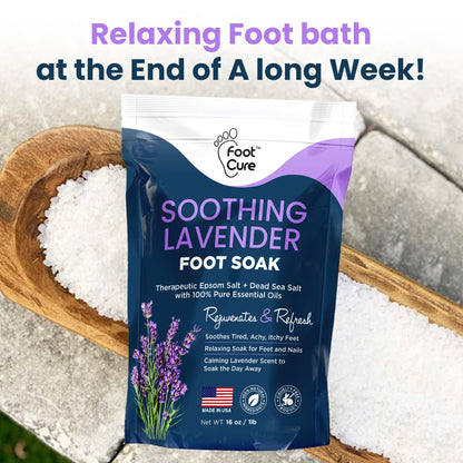 Soothing Lavender Foot Soak with Epsom Salt - Best Toenail Treatment, & Softens Calluses FOOT CUREBuy Supplements Australia