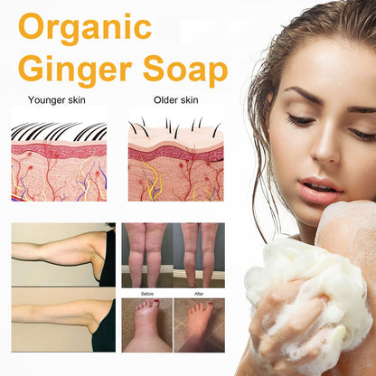 Organic Ginger Soap, Moisturizing Bath Soap, Slimming Ginger Soap, Deep Clean Effectively MoulisBuy Supplements Australia