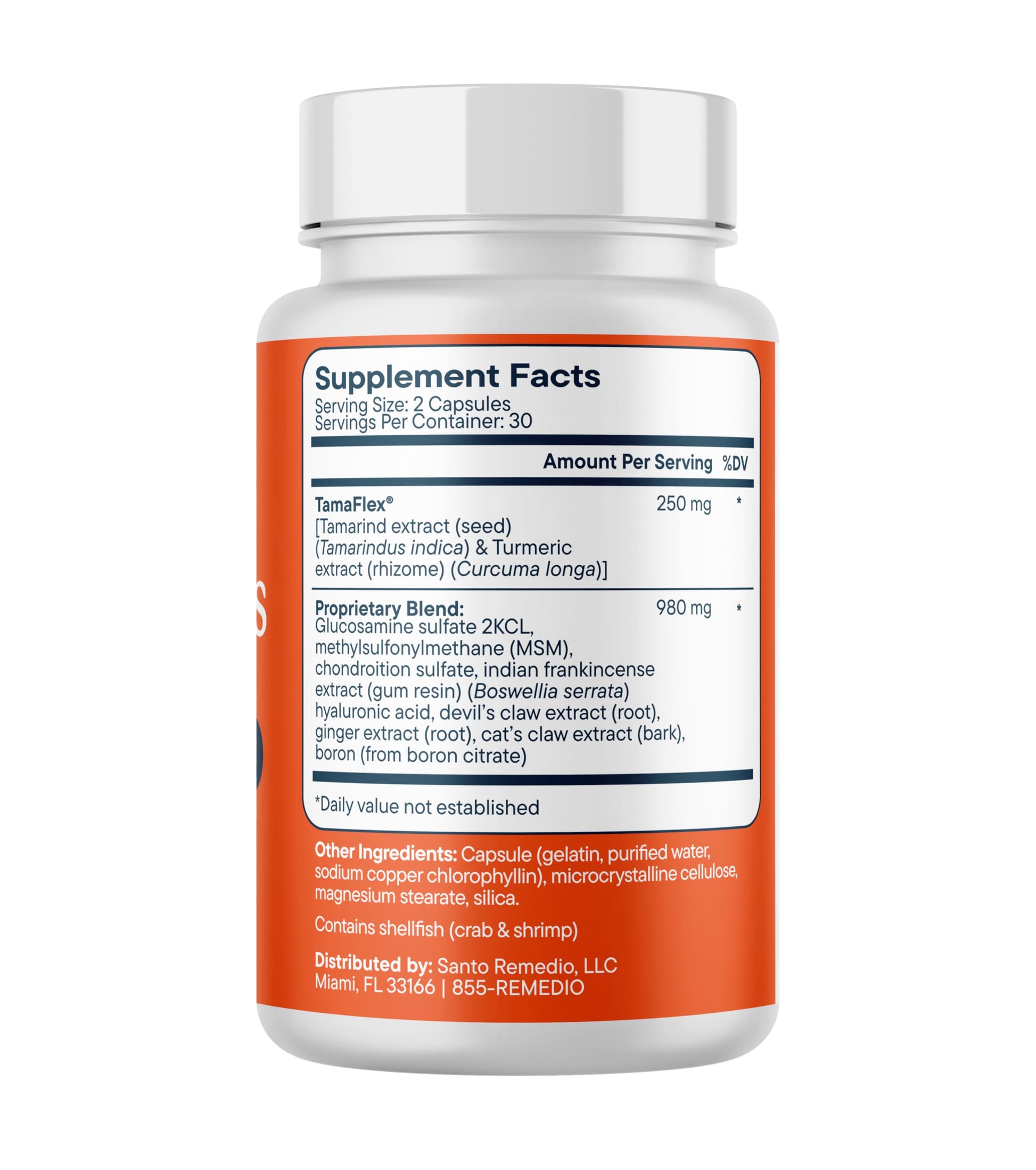 Santo Remedio Articulaciones, Joint Health Support, Promotes Joint Comfort and Function, Contains Clinically Proven Ingredients, TamaFlex™, 60 Servings Santo RemedioBuy Supplements Australia