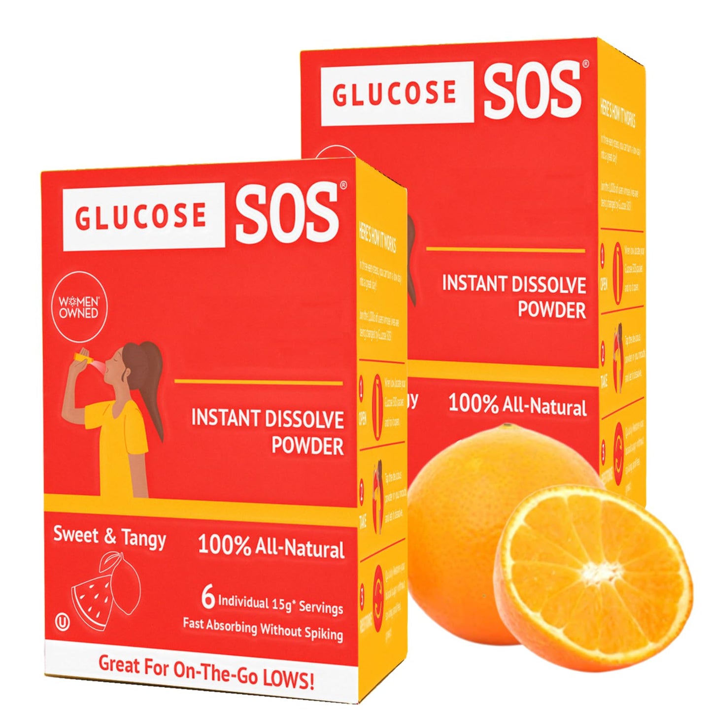 Glucose SOS Glucose Powder Packets with Natural Dextrose, Fast-Absorption That Instantly Dissolves in Your Mouth with No Water Needed, Sweet & Tangy 12 Servings Glucose SOSBuy Supplements Australia
