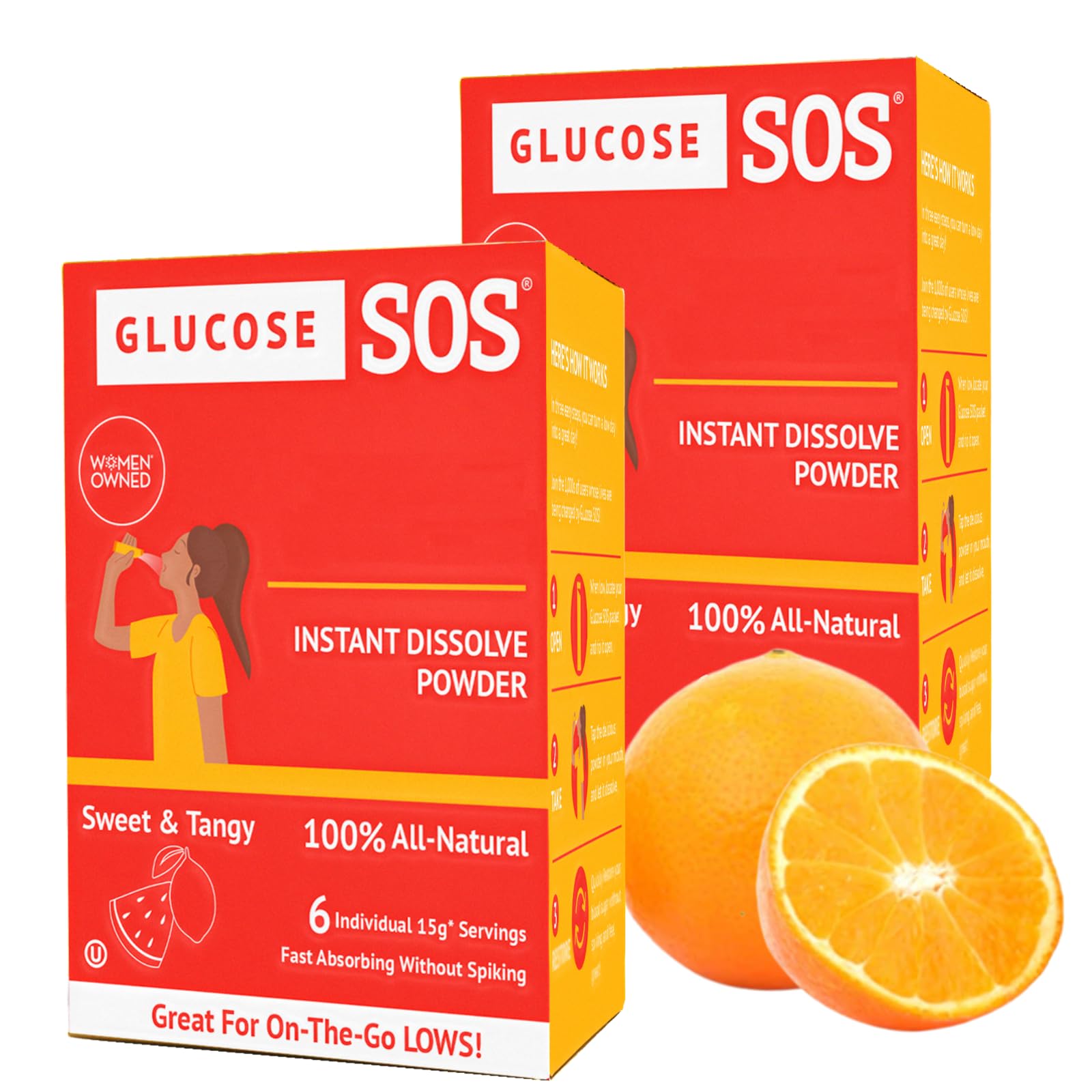 Glucose SOS Glucose Powder Packets with Natural Dextrose, Fast-Absorption That Instantly Dissolves in Your Mouth with No Water Needed, Sweet & Tangy 12 Servings Glucose SOSBuy Supplements Australia