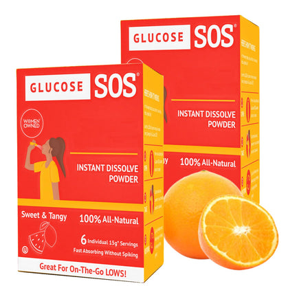 Glucose SOS Glucose Powder Packets with Natural Dextrose, Fast-Absorption That Instantly Dissolves in Your Mouth with No Water Needed, Sweet & Tangy 12 Servings Glucose SOSBuy Supplements Australia