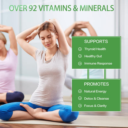VPKIN Organic Sea Moss Capsules with Bladderwrack,Burdock Root and Black Pepper Extract-Irish SeaMoss Pills 2000mg-Promotes Immune System,Thyroid Support(120 Capsules) VPKINBuy Supplements Australia
