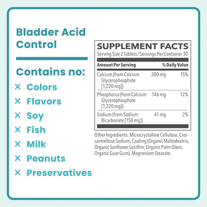 LifeSeasons Femetry Bladder Acid Control - Support for Interstitial Cystitis - Reduce Urine Acidity in The Bladder - Eases Flares Caused by Eating or Drinking Acidic Foods - 60 Tablets LifeSeasonsBuy Supplements Australia
