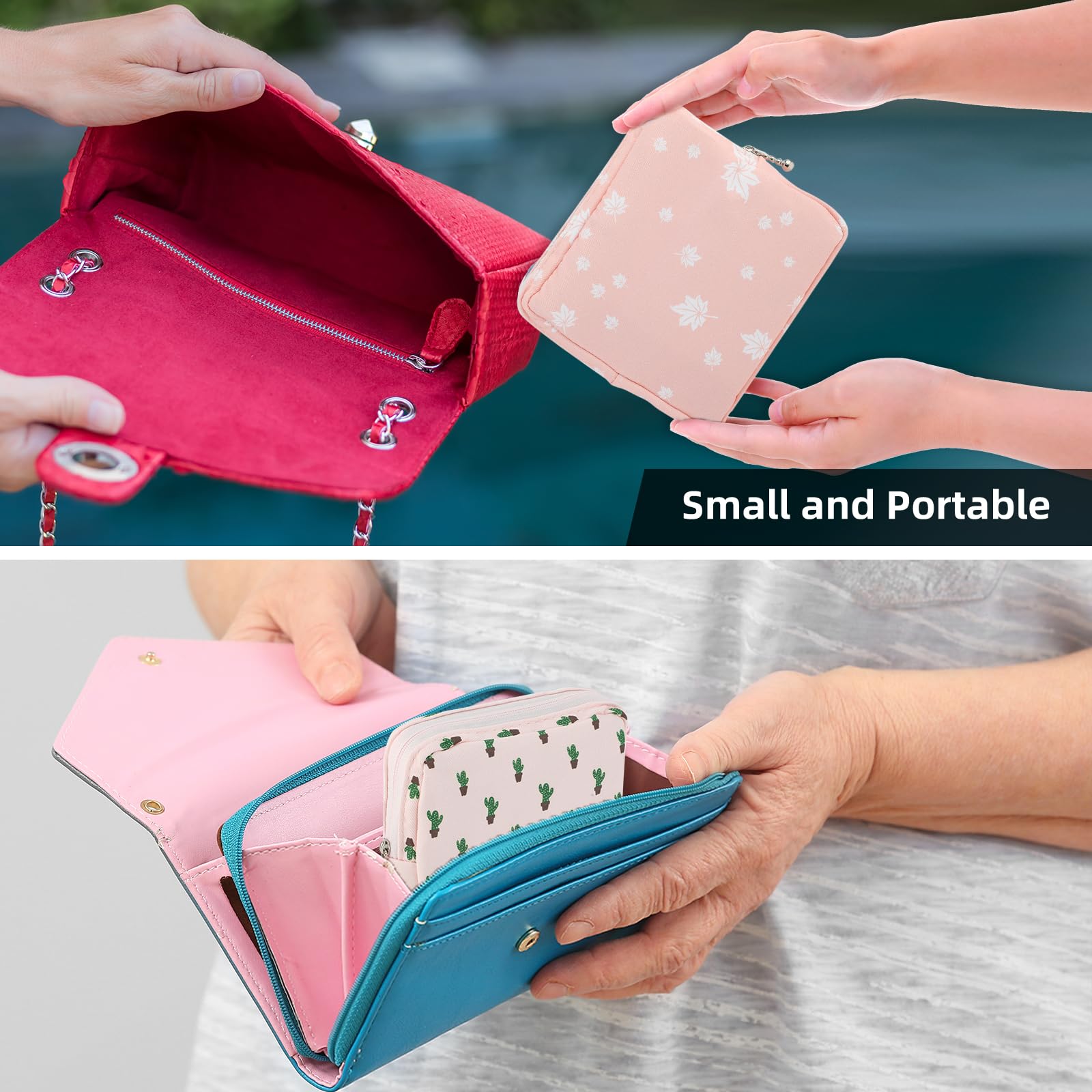 3Pcs Period Bag, Sanitary Pad Storage Bag Samll Period Pouch for Purse Cute Menstrual Period Bag AsterBuy Supplements Australia