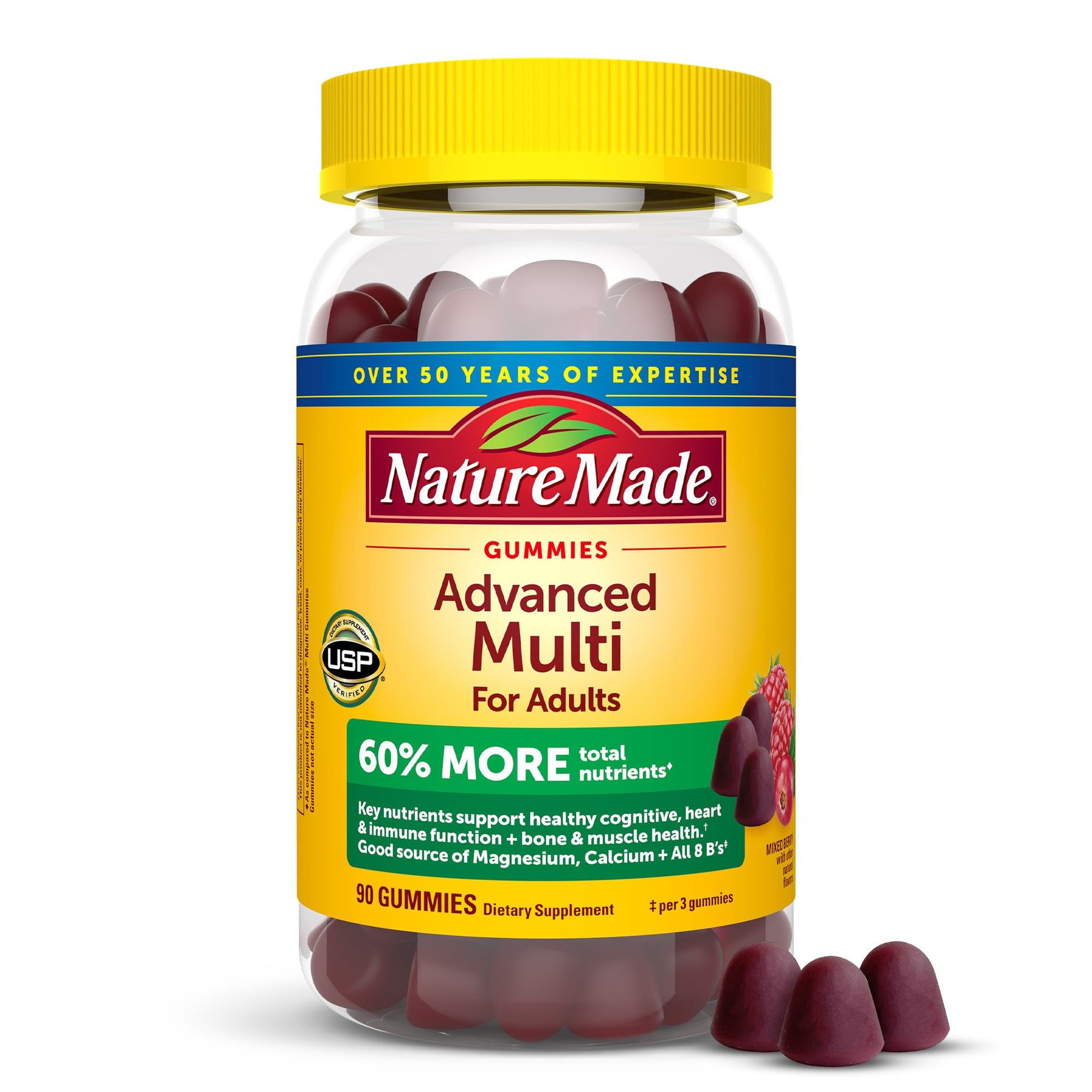 Nature Made Advanced Multivitamin Gummies for Adults, Women's and Men's Multivitamin Gummies with Magnesium Citrate Nature MadeBuy Supplements Australia