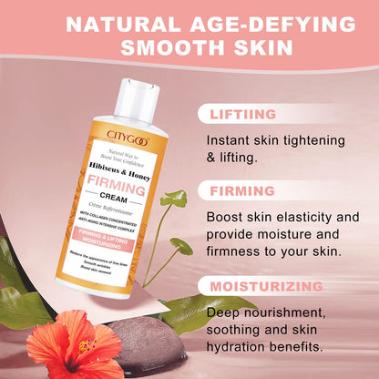 Hibiscus and Honey Firming Cream, Skin Tightening Lotion, Reduces the Look of Neck Lines CITYGOOBuy Supplements Australia