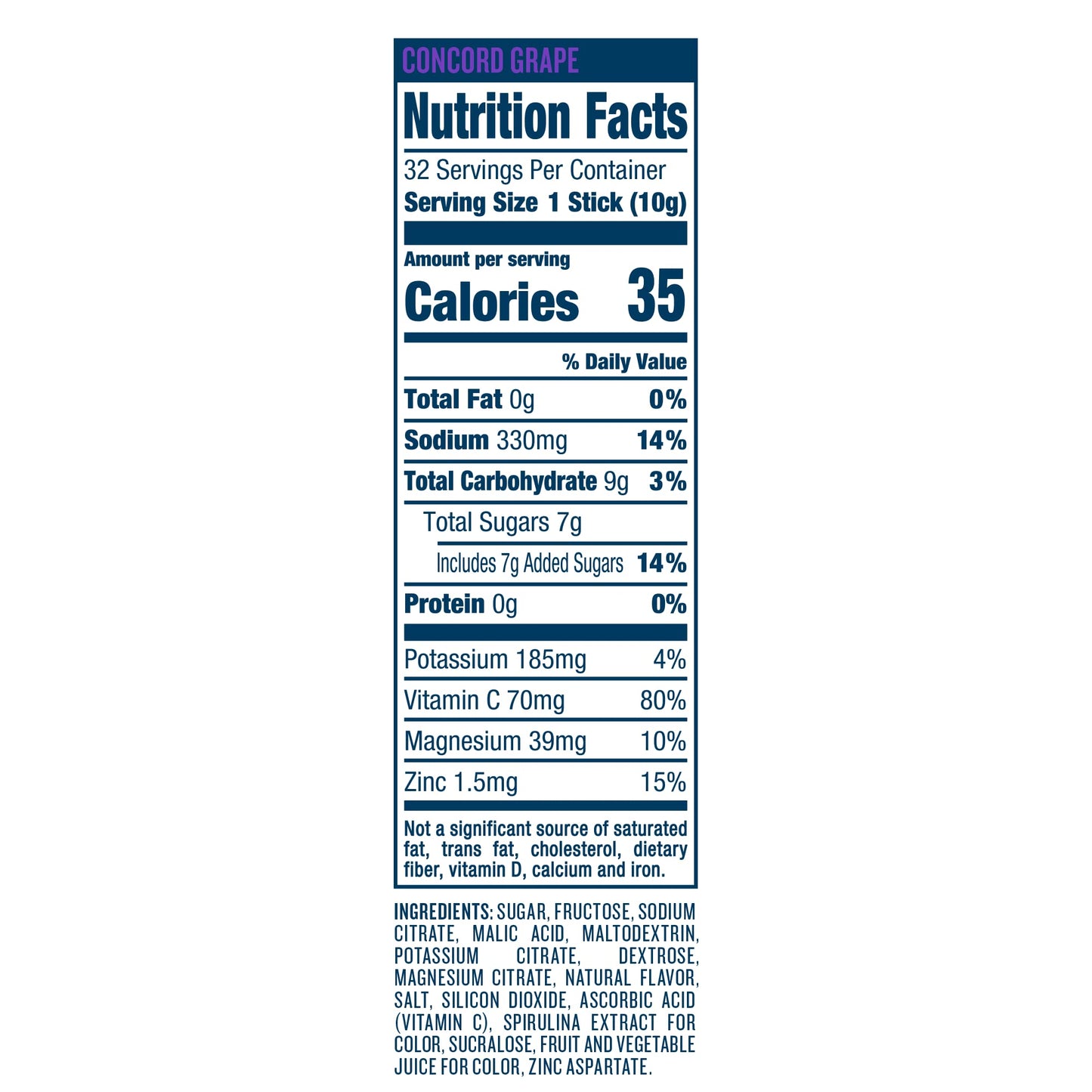 DripDrop Hydration - Electrolyte Powder Packets - Concord Grape - 32 Count DripDropBuy Supplements Australia
