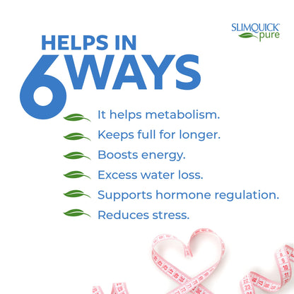 Slimquick Pure 3x Extra Strength Pill for Women, Helps Achieve Weight Goals, Helps Metabolism, Lose Excess Water, Keeps Full for Longer with Green Tea Extract