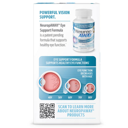 NeuropAWAY Eye Support Supplement 60CT with Lutein N-Acetyl L-Carnosine S-Acetyl Glutathione N-Acetyl Cystiene Pterostilbene Lycopene Zeaxanthin to Support Healthy Vision, Helps Blurry and Dry Eyes NeuropAWAYBuy Supplements Australia