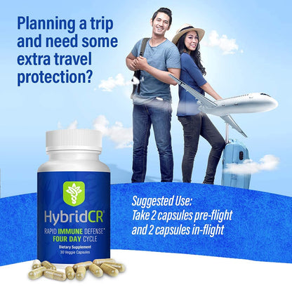 HybridCR Rapid Immunity Supplement | Zinc, Echinacea, Andrographis, Ginseng, Selenium, Gluten-Free & Non-GMO | 5-in-1 Immune Support Supplement | Pharmacist Formulated 1 Month Supply (30 Veggie Caps) Hybrid RemediesBuy Supplements Australia