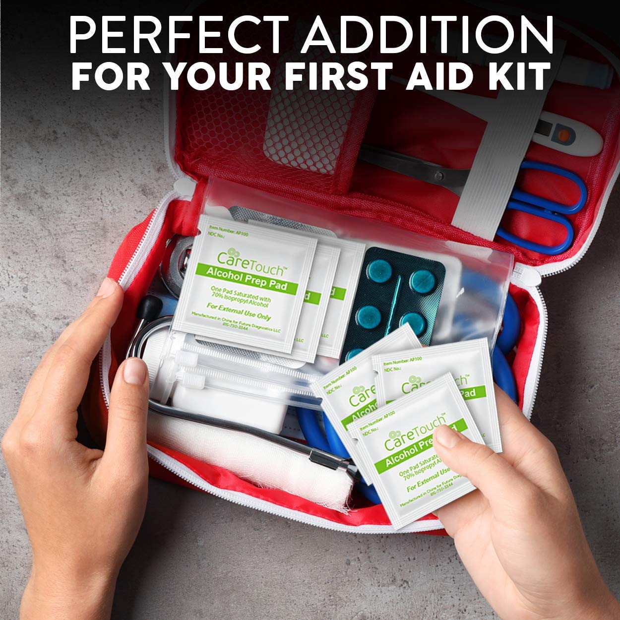 Care Touch Alcohol Wipes - Individually Wrapped Alcohol Prep Pads with 70% Isopropyl Care TouchBuy Supplements Australia
