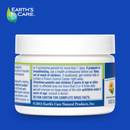 Earth's Care Muscle & Joint Rub - for Sore Muscles, Bruises, Aches and Strains - 2.5 OZ. Earth's CareBuy Supplements Australia
