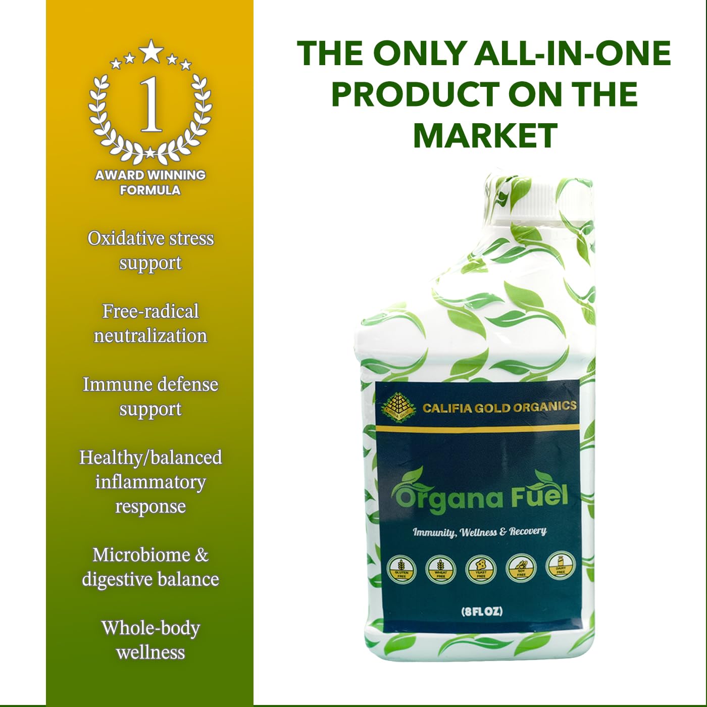 Organa Fuel 30-Day Supply: Advanced Liquid Immune Support Supplement, Supports Cellular, Gut & Organ Health, Vitamins, Minerals, Superfoods, Antioxidant. for Adults & Kids 12+ - 8 fl oz (Pack of 1) Organa FuelBuy Supplements Australia