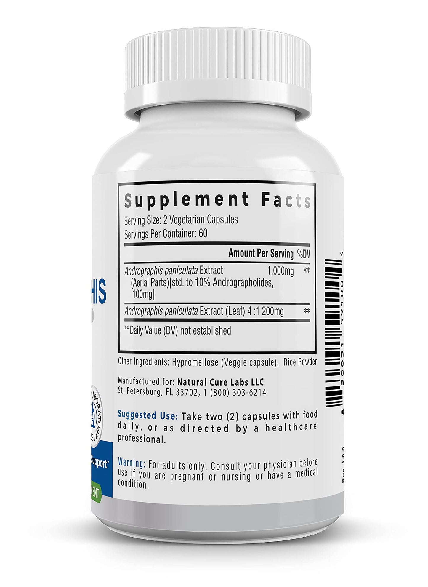 Palmara Health Premium Andrographis Paniculata Extract 1,200mg with 100mg Andrographolides Vegan Capsules for Immune & Digestive Support, Non-GMO, Gluten Free, Herbal Dietary Supplement Palmara HealthBuy Supplements Australia