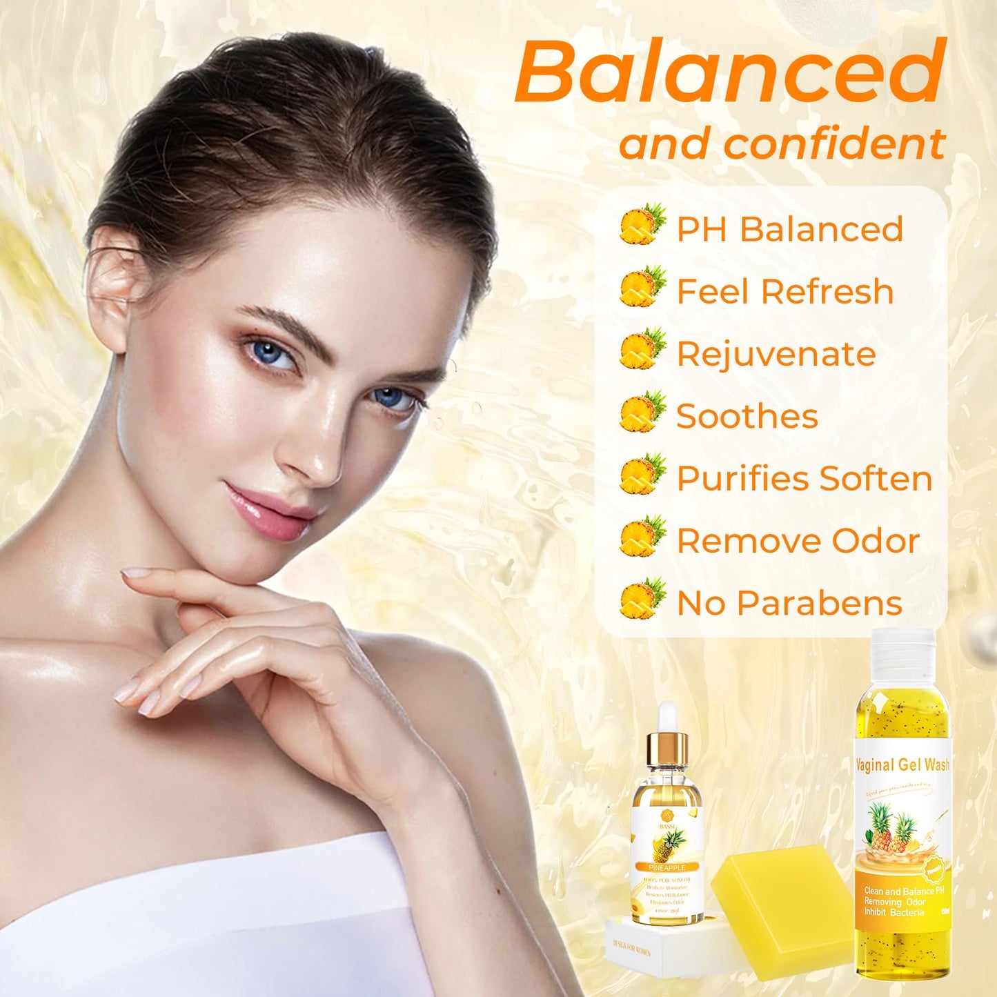 Feminine Wash & Yoni Oil & Yoni Soap Set for Women, Yoni Wash for Vaginal Ph Balance Remove Odor BASSIBuy Supplements Australia