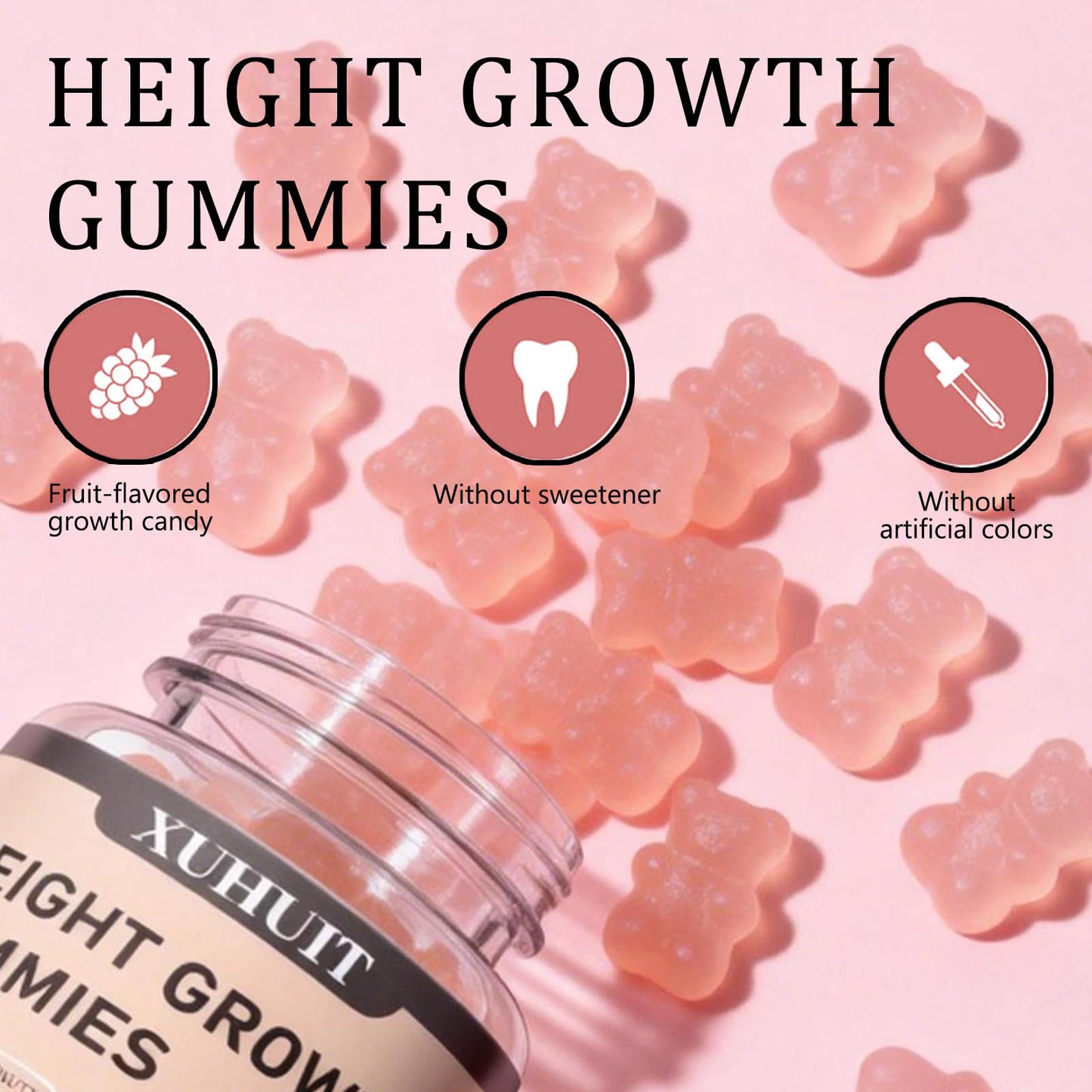 ZYGCDZ Growth Gummies for Kids & Teens - Natural Height Support with Vitamin D3, K2, Calcium & Ashwagandha - Bone Strength Supplement for Picky Eaters Ages 5+ (Watermelon Flavor) (1) ZYGCDZBuy Supplements Australia