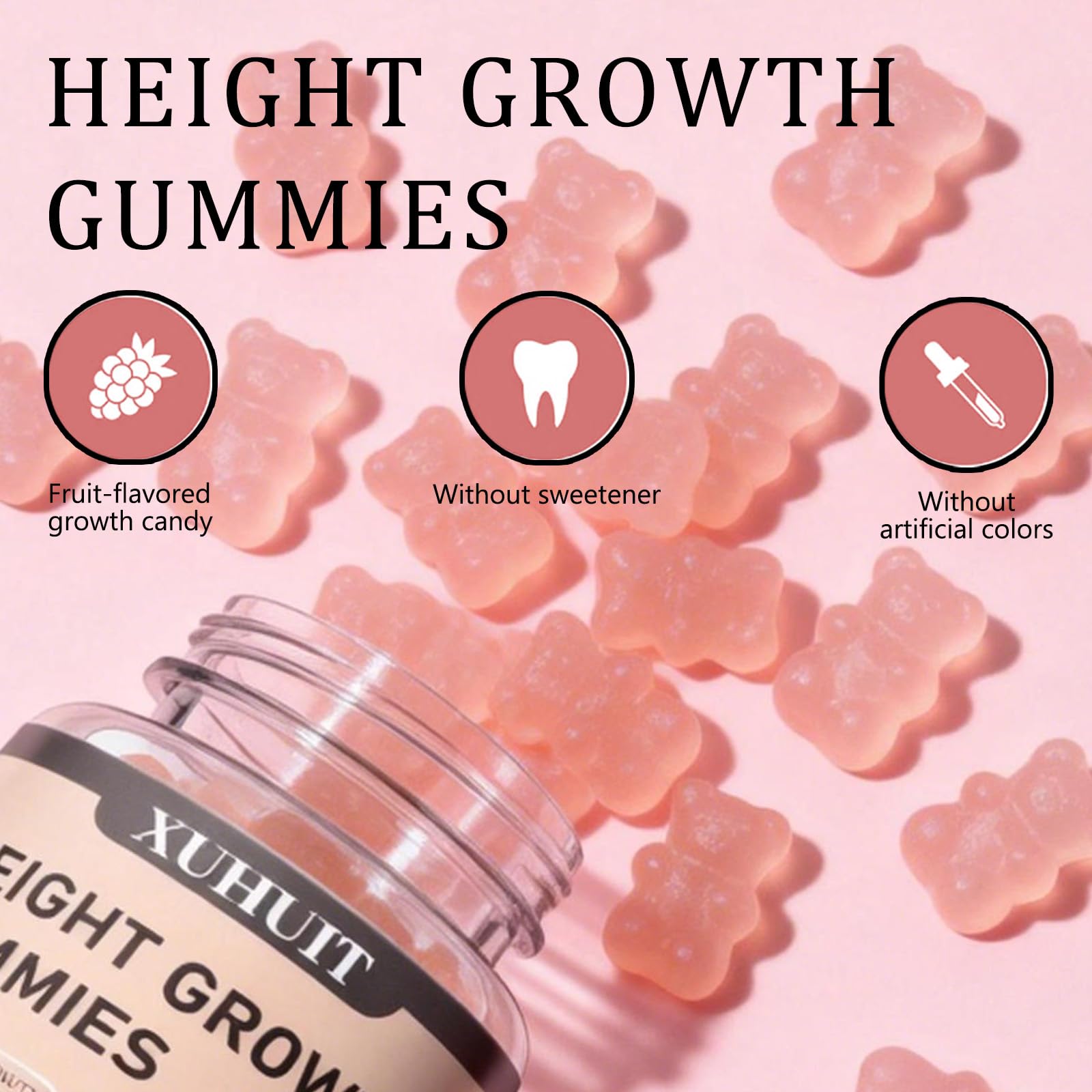 ZYGCDZ Growth Gummies for Kids & Teens - Natural Height Support with Vitamin D3, K2, Calcium & Ashwagandha - Bone Strength Supplement for Picky Eaters Ages 5+ (Watermelon Flavor) (1) ZYGCDZBuy Supplements Australia