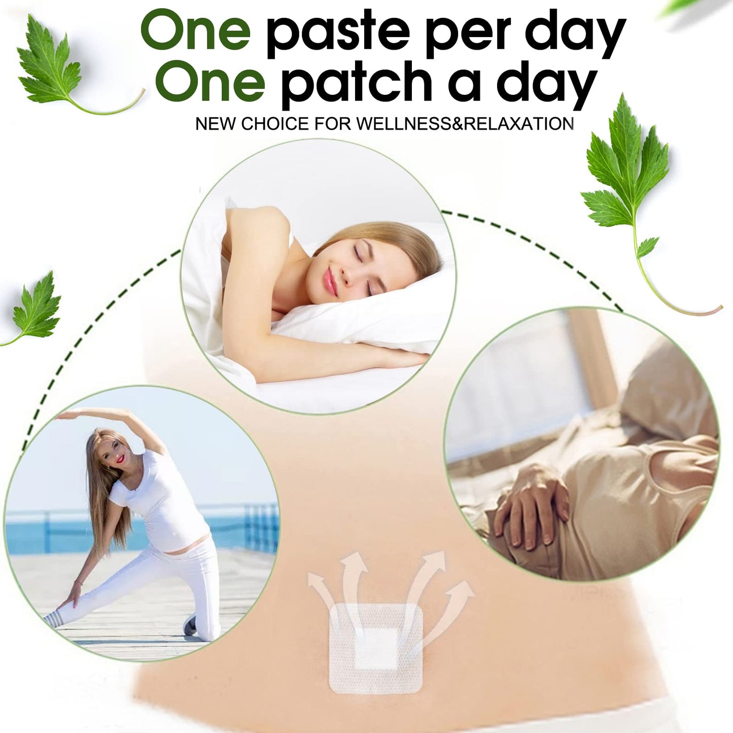 Bubchen Mugwort Belly Patch,30Pcs Natural Wormwood Essence and 30Pcs Belly Sticker BURWSEKKBuy Supplements Australia