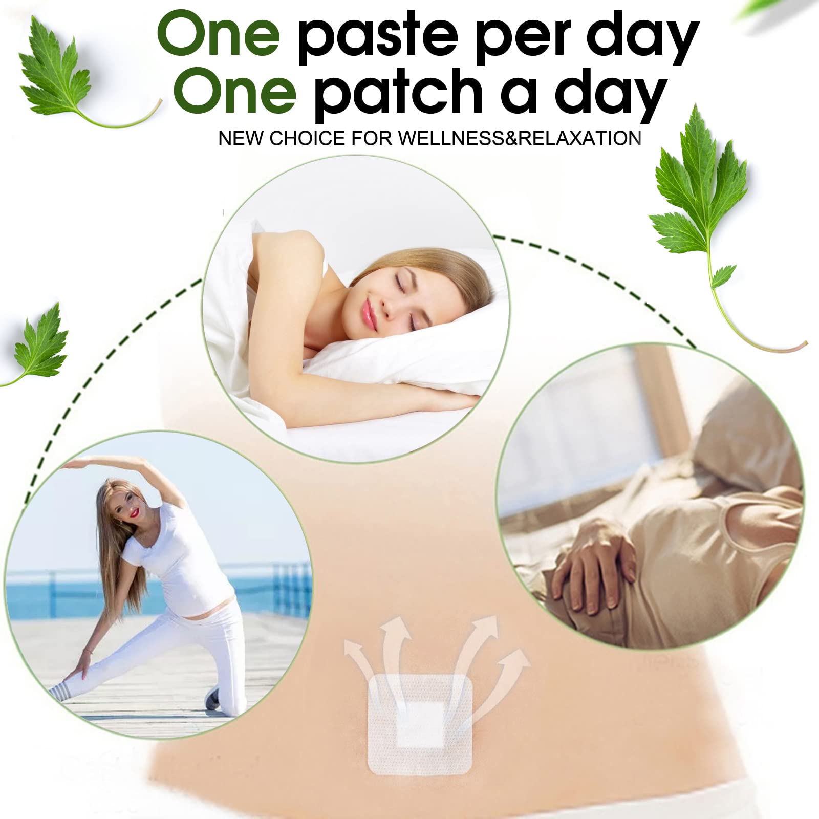 Bubchen Mugwort Belly Patch,30Pcs Natural Wormwood Essence and 30Pcs Belly Sticker BURWSEKKBuy Supplements Australia
