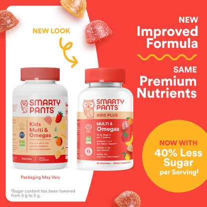 SmartyPants Kids Multivitamin Gummies - Improved Formula: Omega 3 (DHA/EPA), Vitamins D3, C, B12, B6, Vitamin A, K & Zinc SmartyPantsBuy Supplements Australia