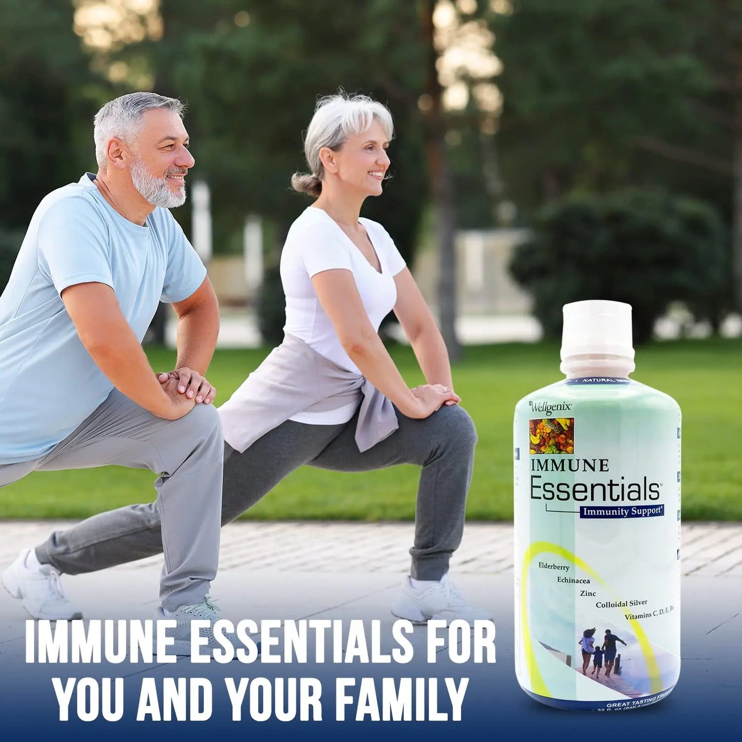 Wellgenix Immune Essentials - Multivitamin Liquid for Men, Women & Kids - Vegan Supplement with Vitamins C, D Elderberry Zinc WellgenixBuy Supplements Australia