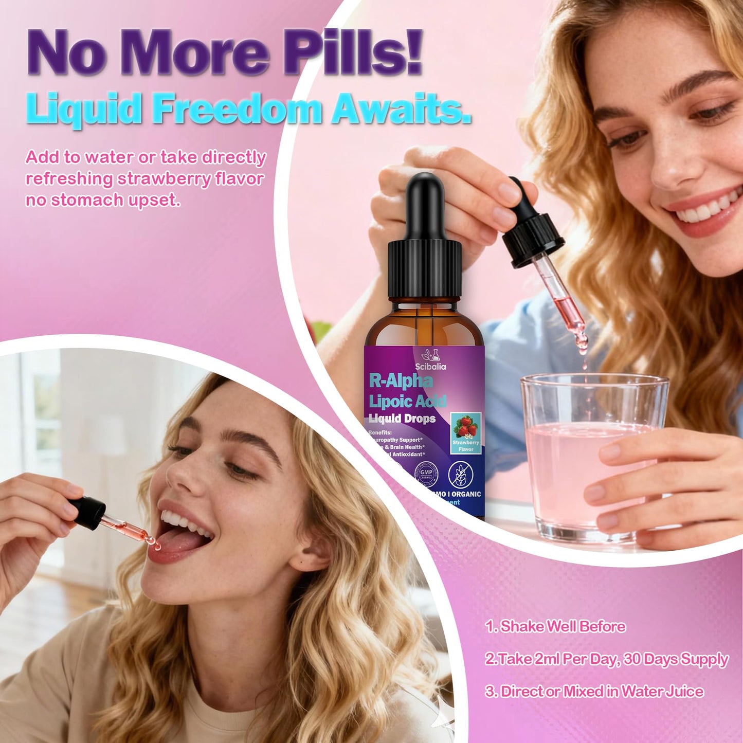 R Alpha Lipoic Acid 600mg Liquid Drops for Neuropathy, Advanced 11-in-1 Stabilized R-ALA Supplement w. Benfotiamine Acetyl L-Carnitine Vitamin C E for Antioxidant Nerve Brain Energy Health Non GMO ScibaliaBuy Supplements Australia