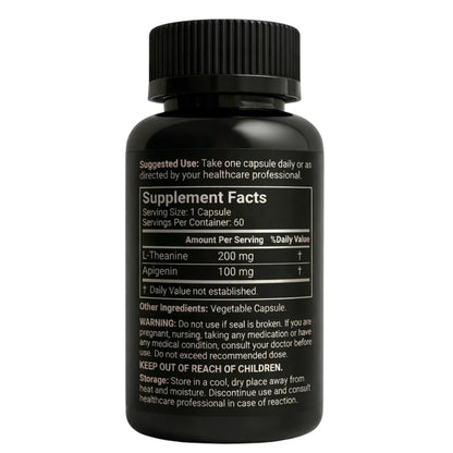 Mindvance Apigenin 100mg with L-Theanine 200mg Supplement Capsules for Sleep Support, Relaxation, Clarity & Calm | Melatonin Free | 60 Vegan Capsules MindvanceBuy Supplements Australia