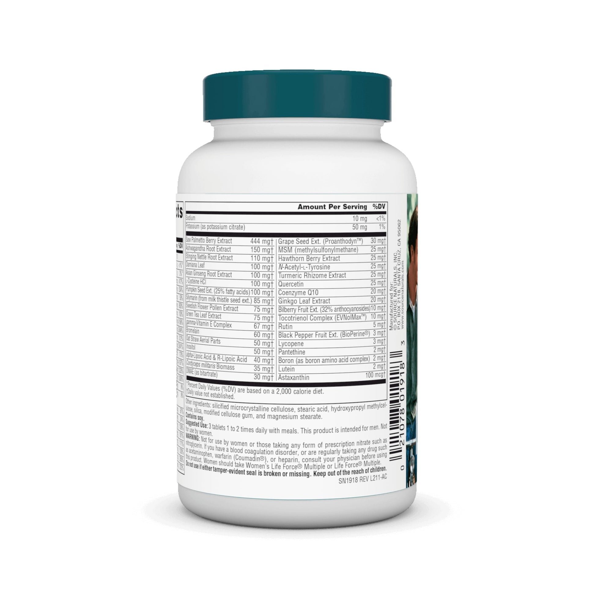 Source Naturals Men's Life Force Multiple Daily Multivitamin & Immune Health Supplement - 13 Essential Vitamins, Nutrients & Minerals* - 45 Tablets Source NaturalsBuy Supplements Australia