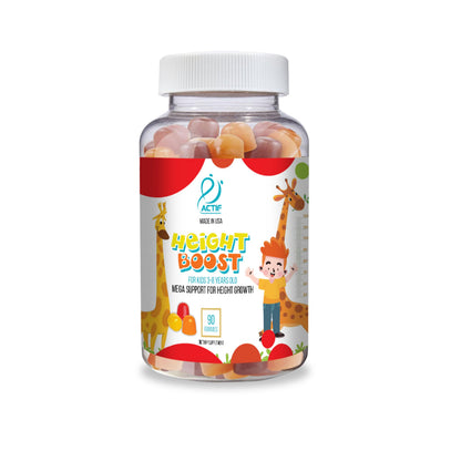 Actif Height Boost Mega Support for Kids 3-8 Years Old, Height Growth with 10+ Factors, 60 Gummies, Strawberry Flavor, Get Tall Fast Formula ACTIFBuy Supplements Australia
