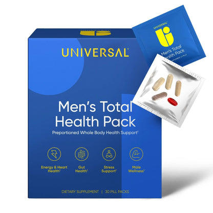 Men's Total Health Daily Vitamin Packs - 22 Essential Minerals & Vitamins for Men, All-in-One Multivitamin Supplement for Energy Universal UBuy Supplements Australia
