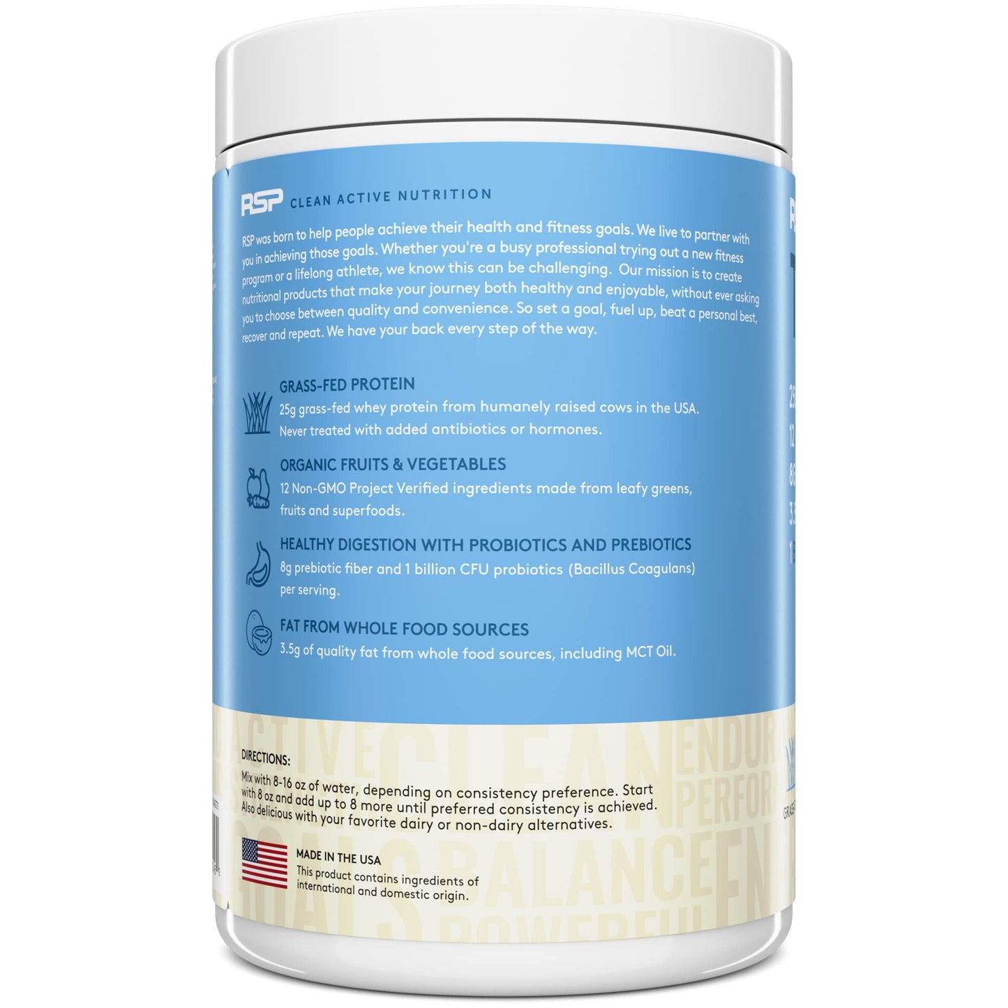 TrueFit Meal Replacement Shake Protein Powder, Grass Fed Whey + Organic Fruits RSP NUTRITIONBuy Supplements Australia