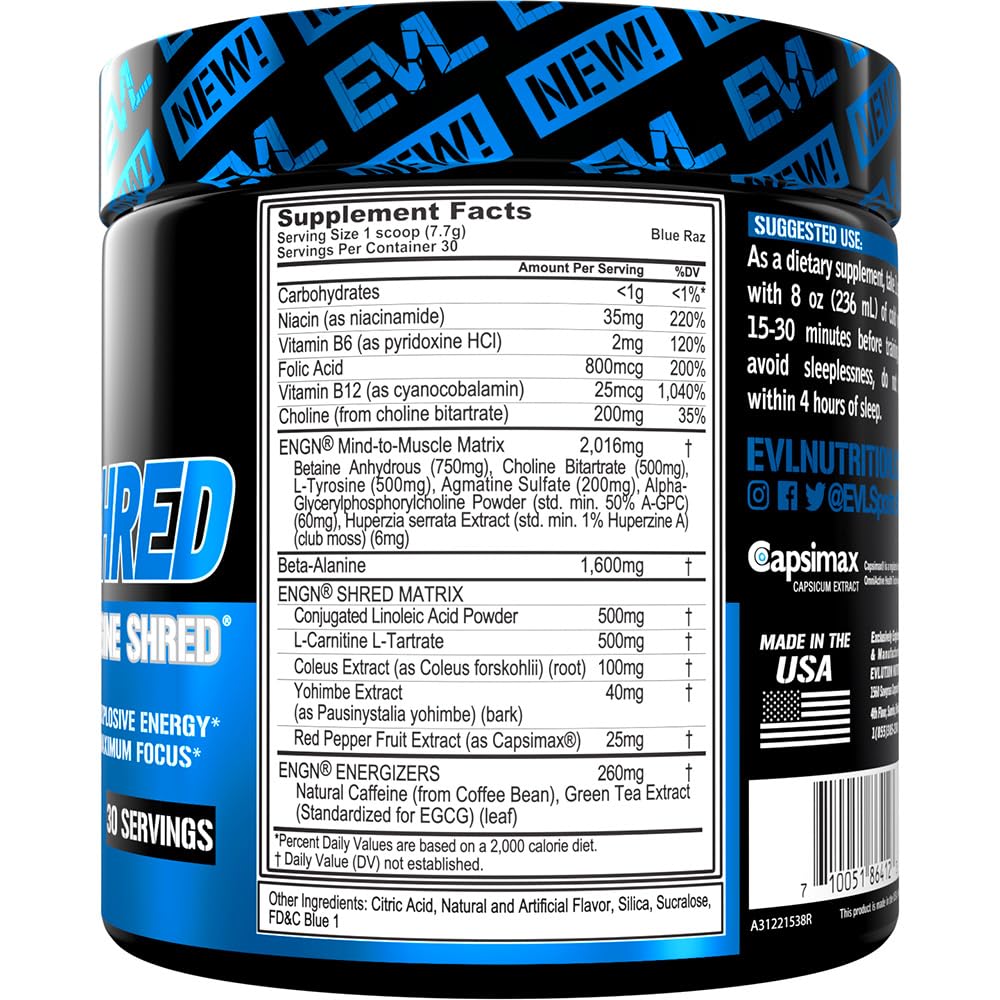 EVL Ultimate Pre Workout Powder - Thermogenic Fat Burn Support Preworkout Powder EvlutionBuy Supplements Australia