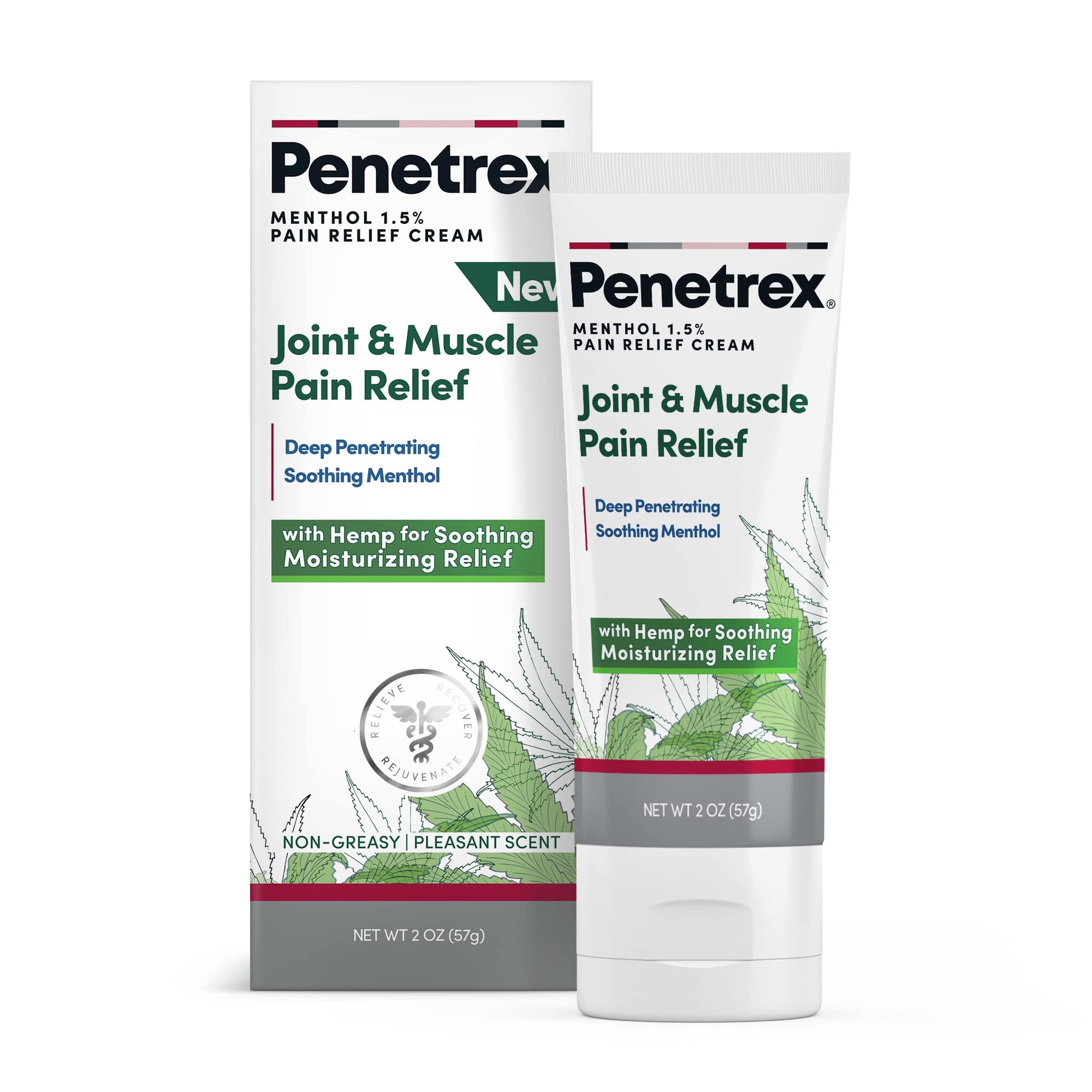 Penetrex Soothing Joint & Muscle Pain Relief Cream with Hemp - Deep Penetrating Menthol, Arnica and Hemp for Soothing, Hydrating Relief - Non-Greasy, Easy to Apply, Pleasant Scent- 2oz Squeezable Tube PenetrexBuy Supplements Australia