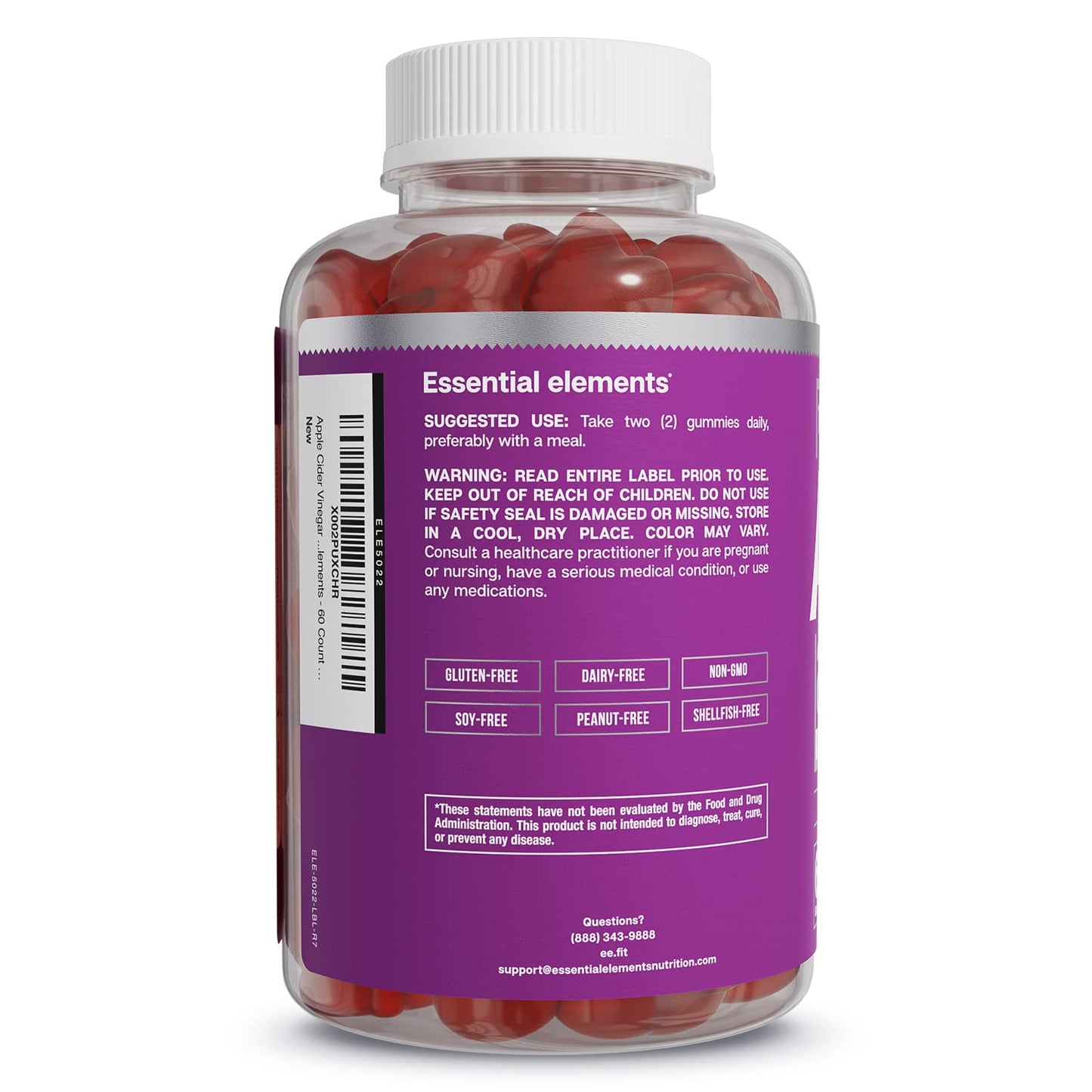Essential Elements Apple Cider Vinegar Gummies from The Mother - Naturally-Sourced Essential ElementsBuy Supplements Australia