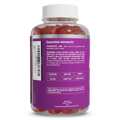 Essential Elements Apple Cider Vinegar Gummies from The Mother - Naturally-Sourced Essential ElementsBuy Supplements Australia