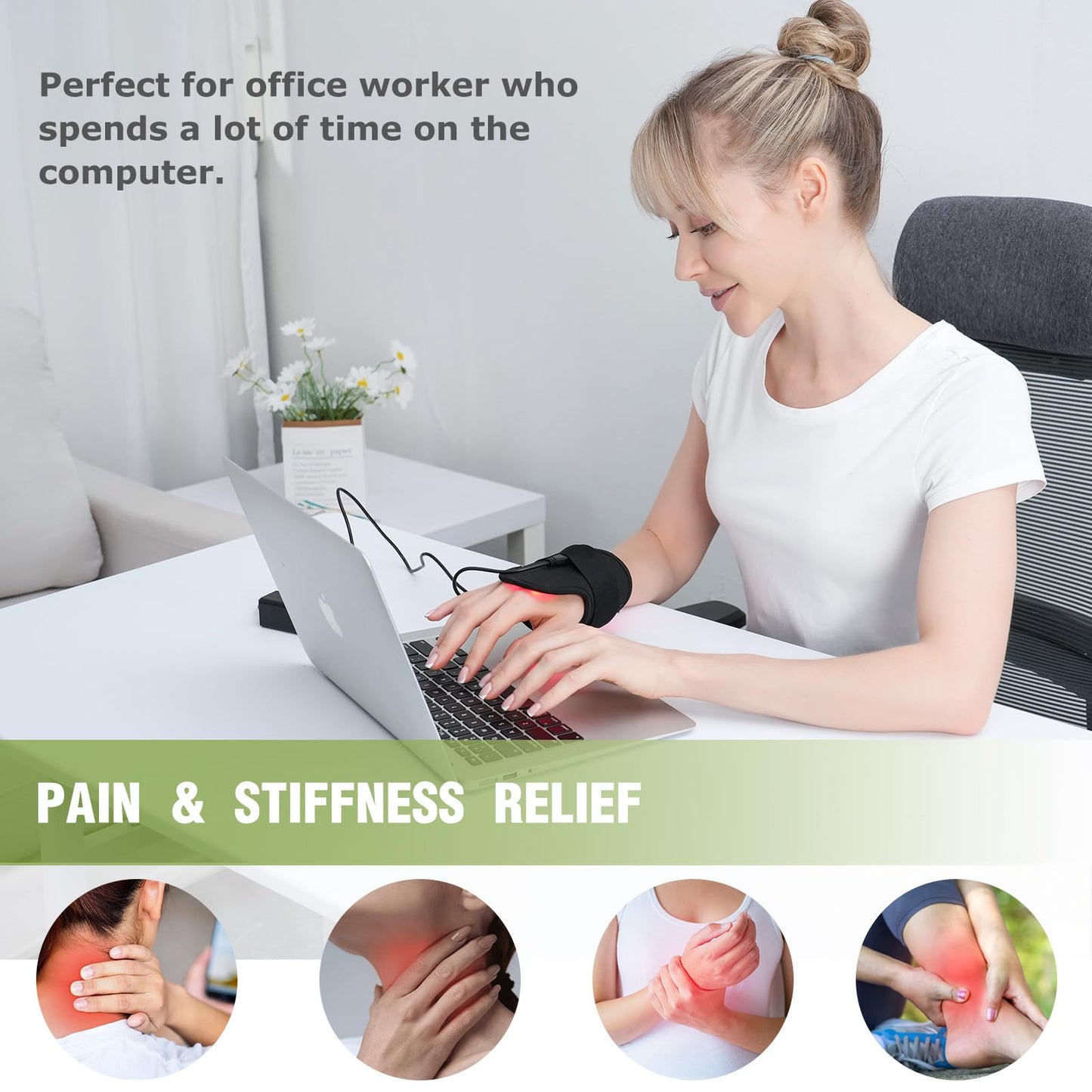 Rechargeable Red Light Therapy Neck Shoulder, Infrared Light Therapy for Body Pain Relief, Portable Red Light EnjoYieldBuy Supplements Australia