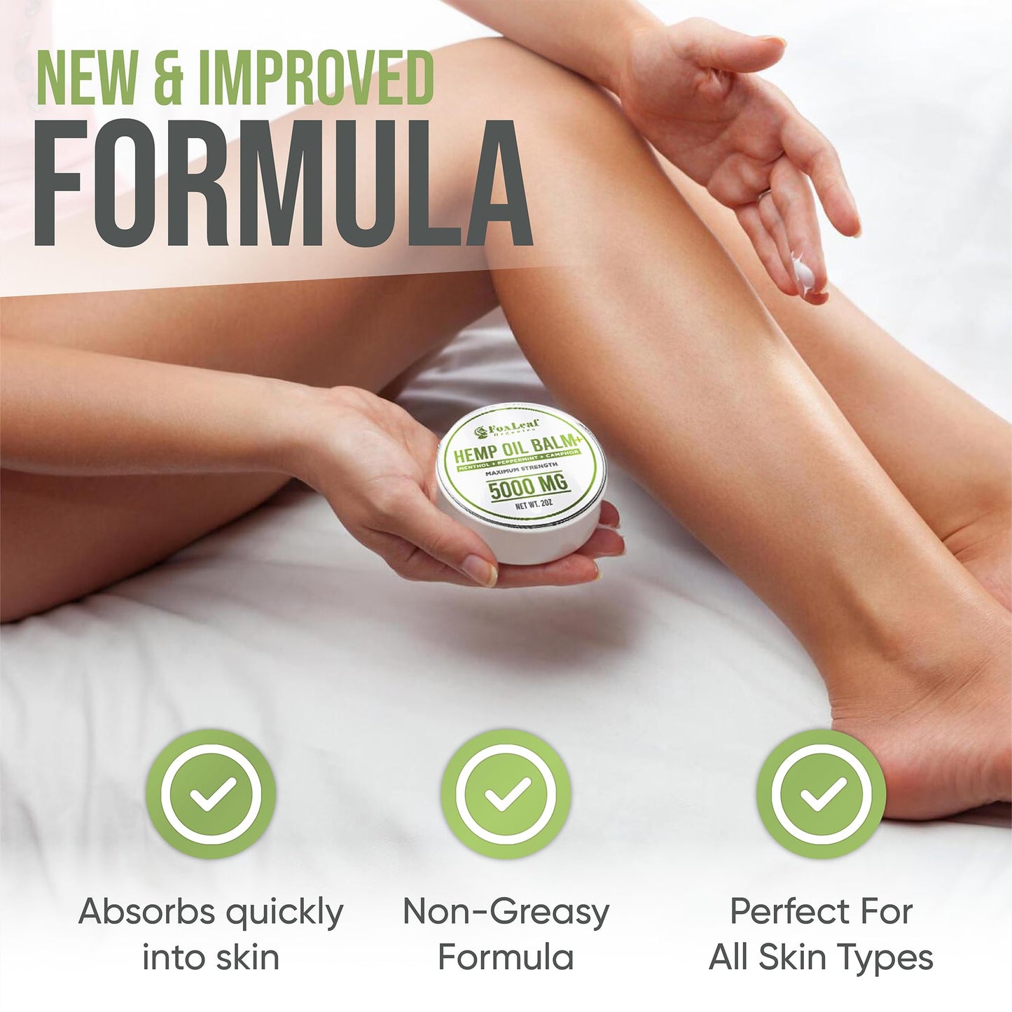 Hemp Oil Balm with Arnica, Camphor, Menthol & Peppermint, Herbal Cooling Balm for Muscles, Joints, Knees, Back & Body, Made in USA, 2oz FOXLEAFBuy Supplements Australia