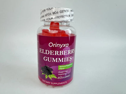 Orinyxa Elderberry Gummies with Vitamin C, D3, Zinc, Sodium, Immune Support for Adults, Gluten-Free, Vegan, 60 Gummies OrinyxaBuy Supplements Australia