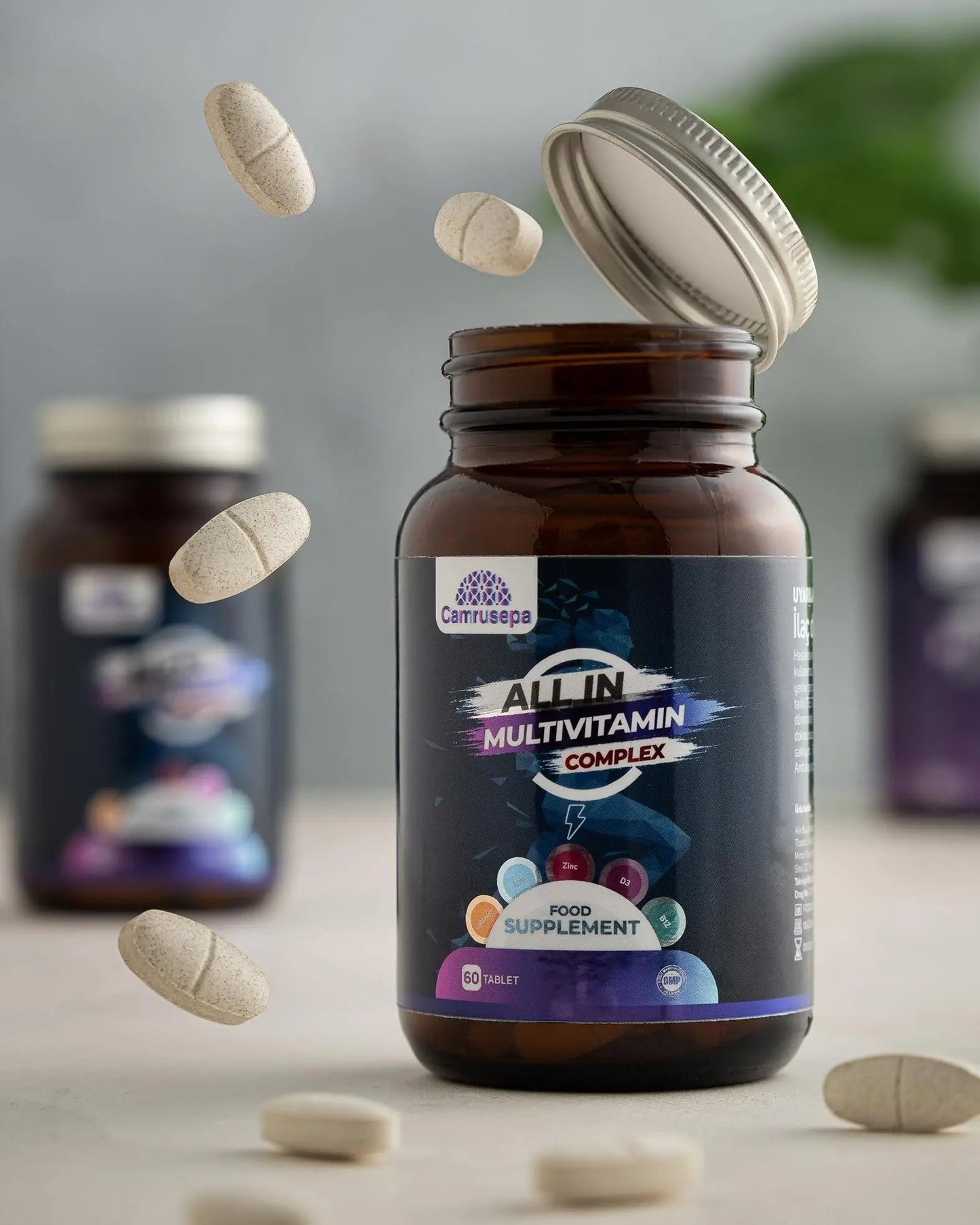CAMRUSEPA All in Multivitamin Complex – Daily Tablet with Calcium, Iron, Zinc, Vitamin C, B Complex, D3, E, A & More – Complete Daily Nutritional Support for Adults CamrusepaBuy Supplements Australia