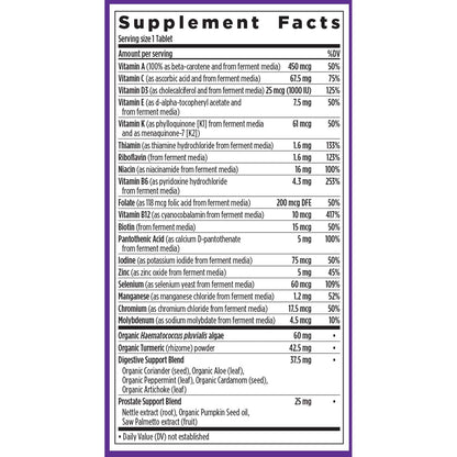 New Chapter Multivitamin for Men 50 Plus + Immune Support - Every Man's One Daily 55+ with Fermented Probiotics + Whole Foods + Astaxanthin New ChapterBuy Supplements Australia