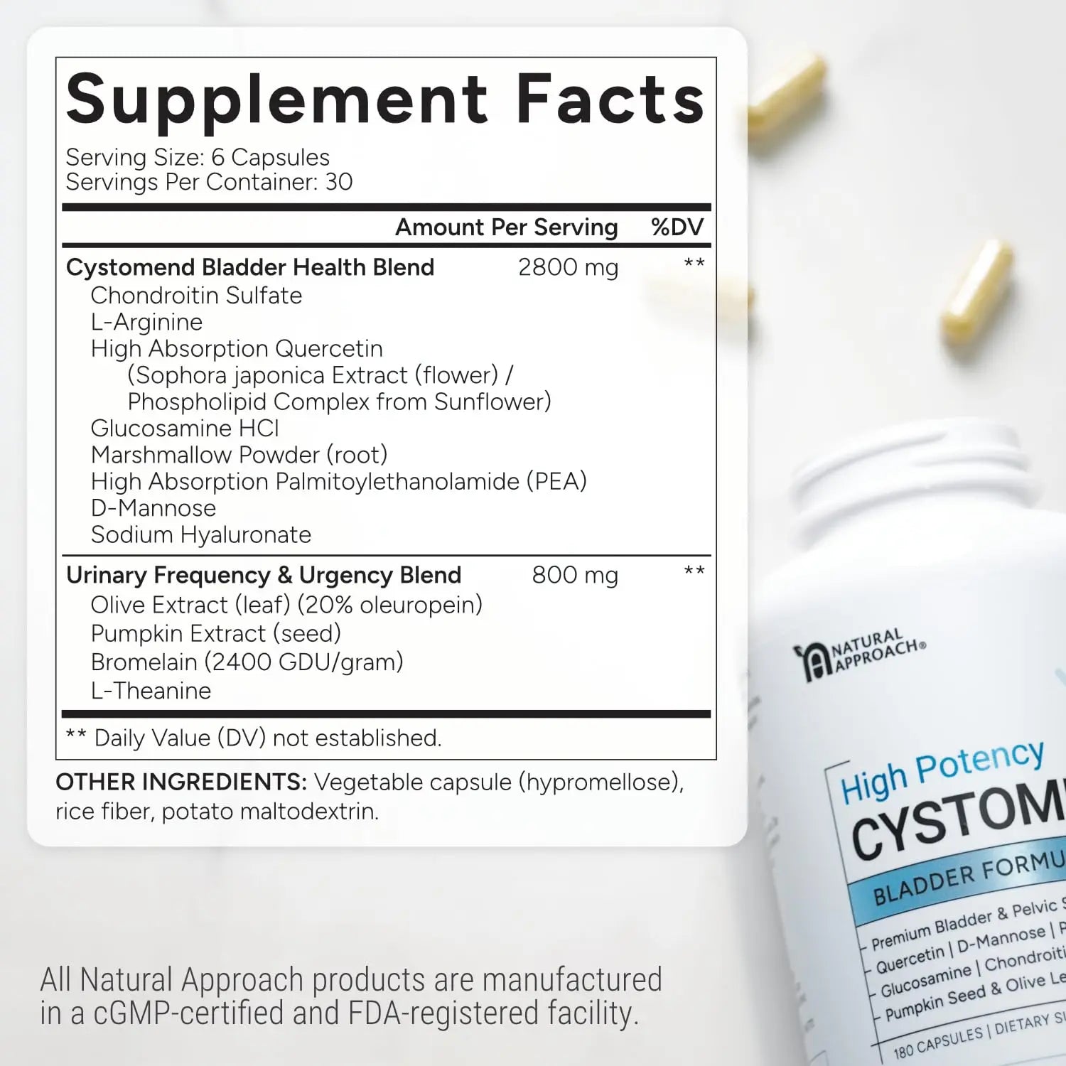CystoMend Bladder & Pelvic Discomfort Formula (High Potency) - Supports Less Flares & Urgency* - Premium Bladder Support for Women & Men - USA Manufactured & Third-Party Tested - 180 Capsules CystoMendBuy Supplements Australia