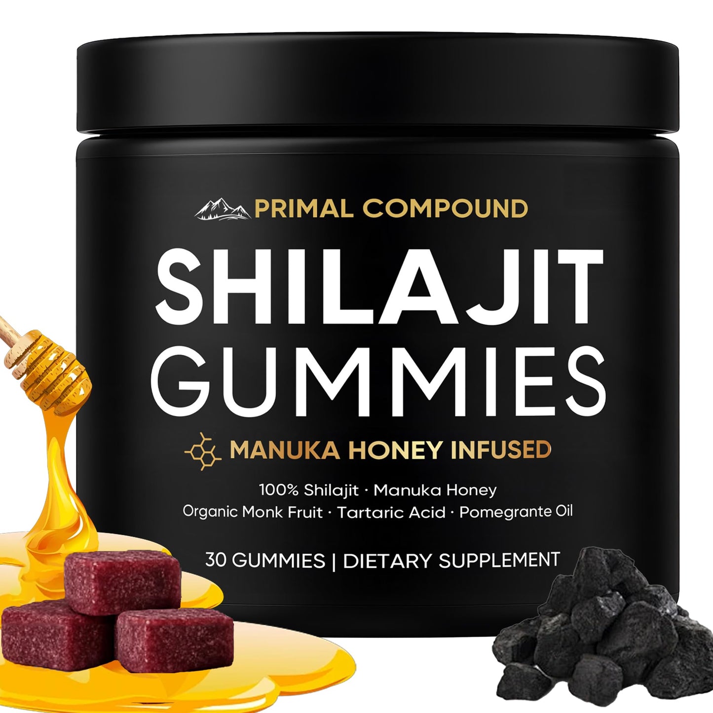 TOGOLIUN Primal Compound Shilajit Gummies for Men,with Manuka Honey, Organic Monk Fruit & Fulvic Acid, Shilajit Gummies Energy Supplements, 30 Gummies TOGOLIUNBuy Supplements Australia