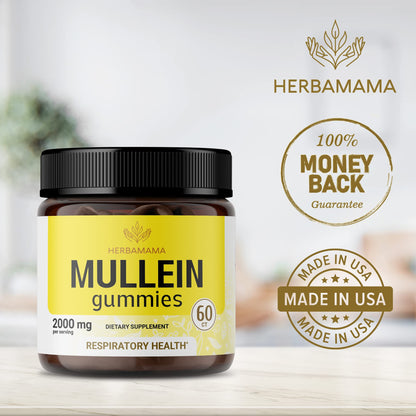 HERBAMAMA Mullein Gummies - Mullein Leaf Dietary Supplement for Respiratory HERBAMAMABuy Supplements Australia